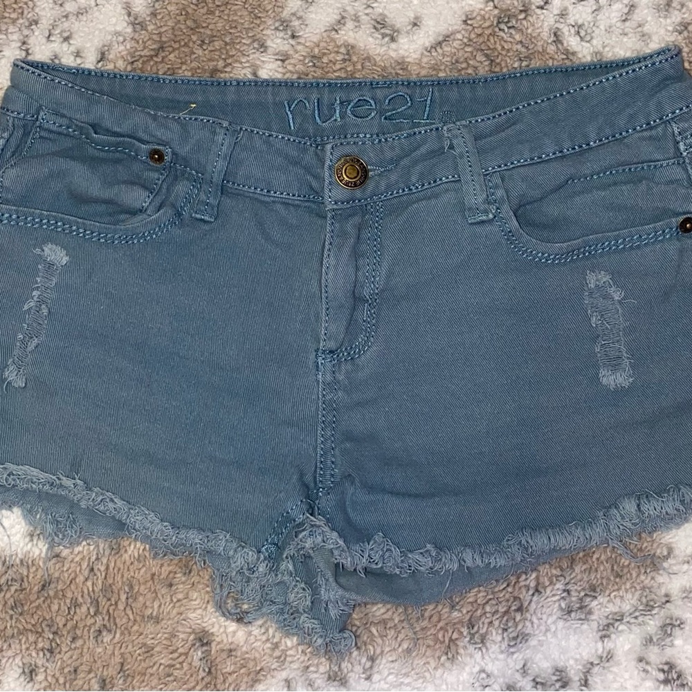 Rue21 Distressed Blue Jean Shorts